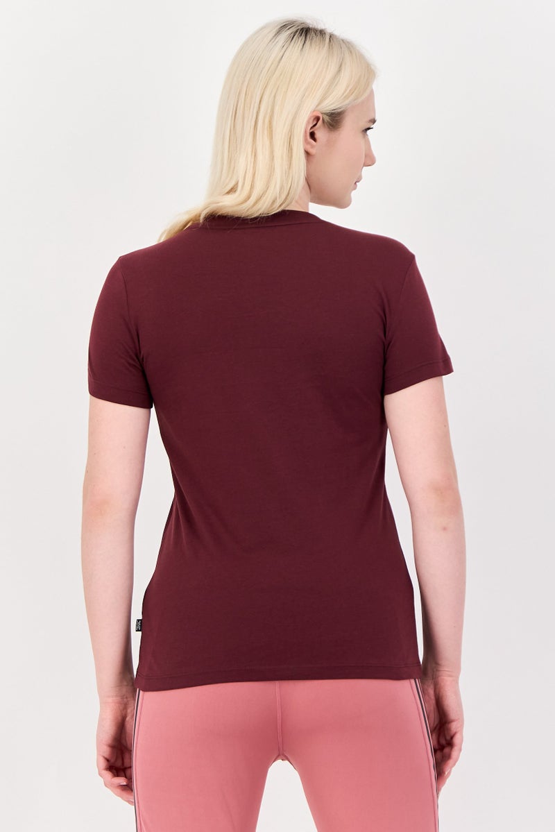 PUMA Women Sportswear Fit Short Sleeve Outdoor Top, Maroon - Image 4